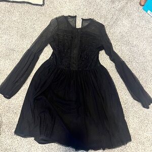 Disney Snow WhiteBlack Long-Sleeve Mini Dress